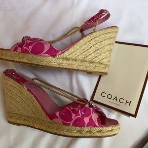 Pink Coach Espadrille Sandal